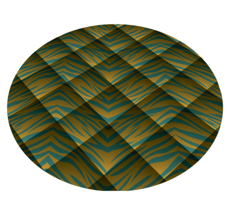 Zebra print abstract background circular rug - TenStickers