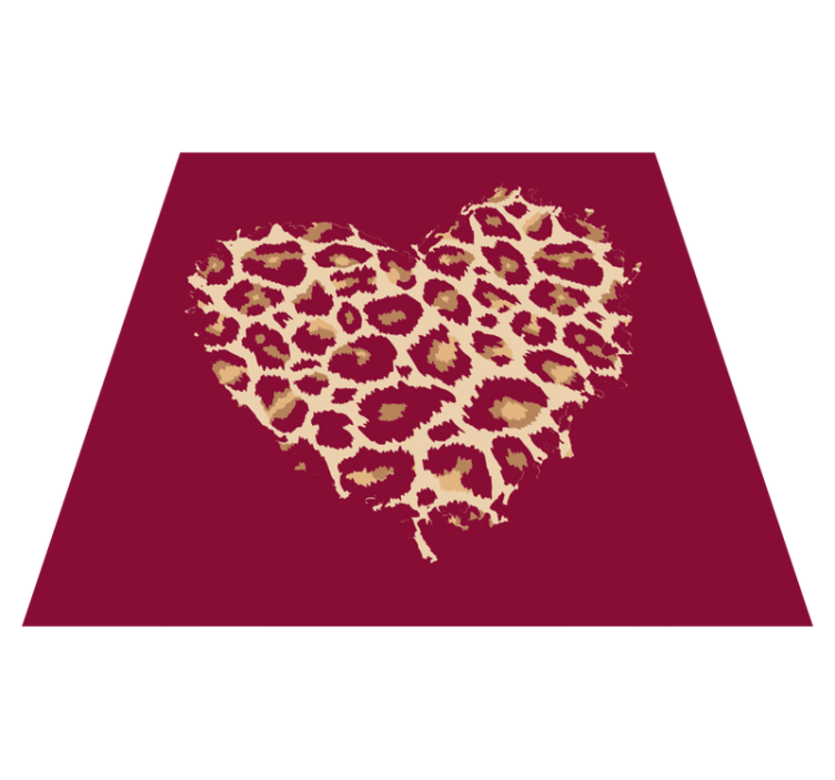 Heart Pattern Artwork animal print vinyl rug - TenStickers