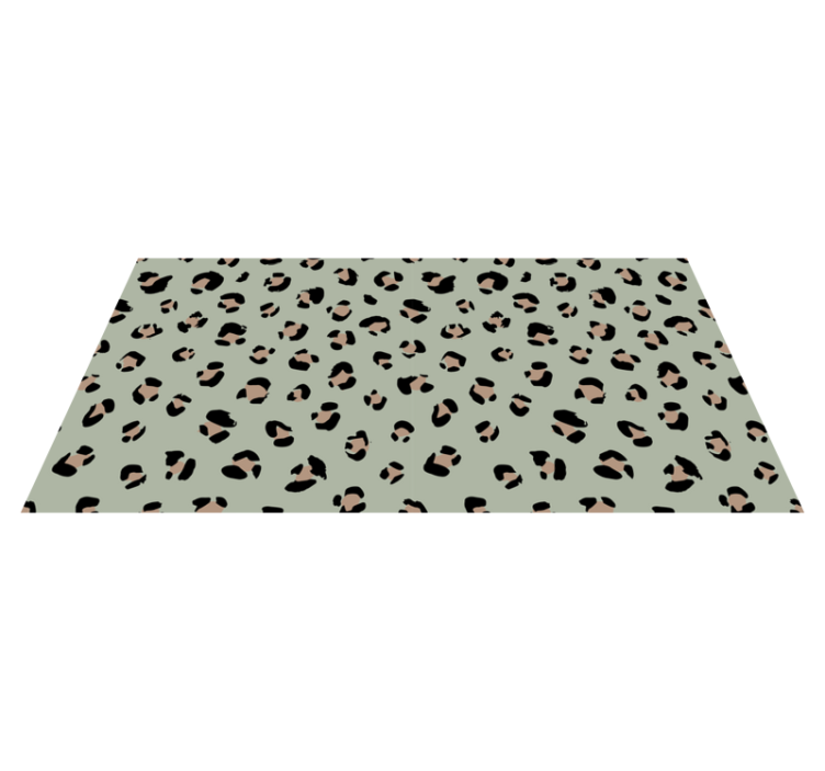 Animal print vinyl rug in leopard motif style - TenStickers