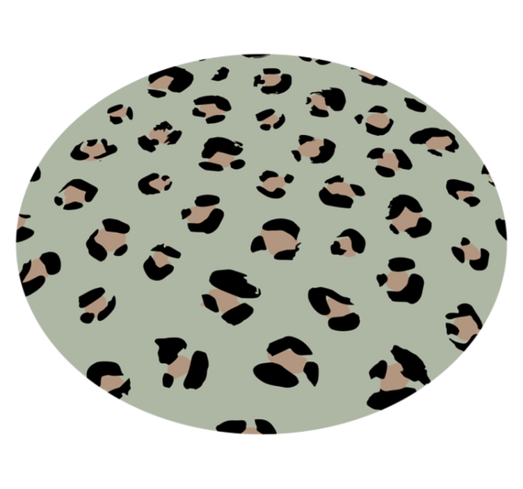Leopard print aesthetic animal print vinyl rug - TenStickers