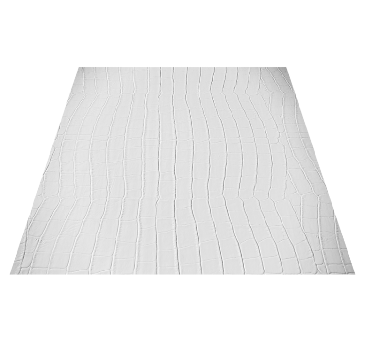 Textured vinyl rug in white crocodile skin - TenStickers