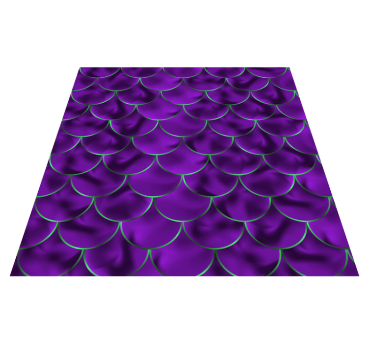 Mermaid scale fish squama square vinyl rug - TenStickers