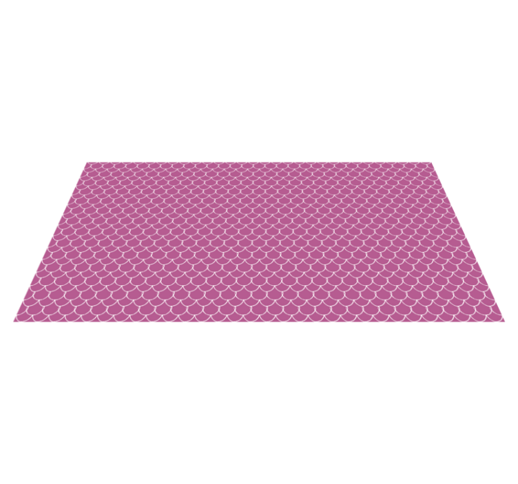 Pink scallop patterns animal print vinyl rug - TenStickers