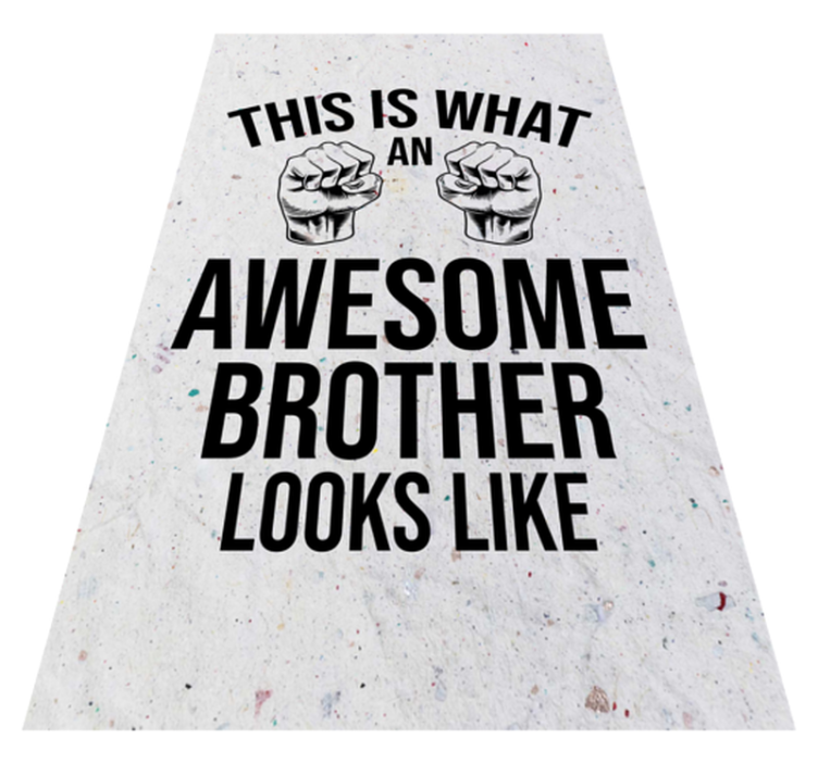 AWESOME BROTHER LOOKS custom vinyl rug - TenStickers