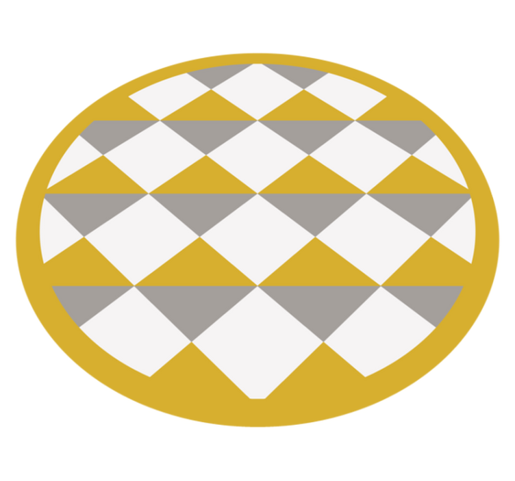 Diamond Pattern Circle geometric vinyl rug - TenStickers