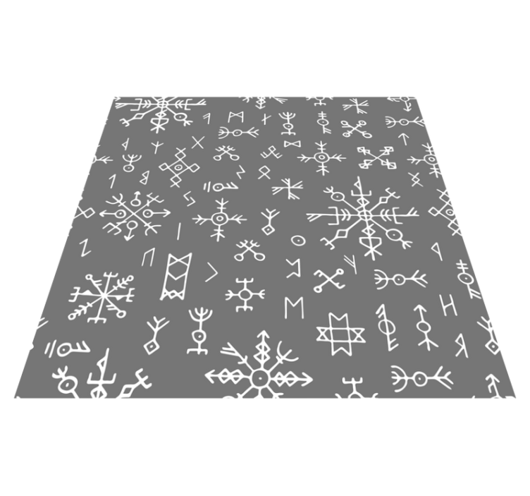 Geometric Symbol Pattern nordic vinyl rug - TenStickers