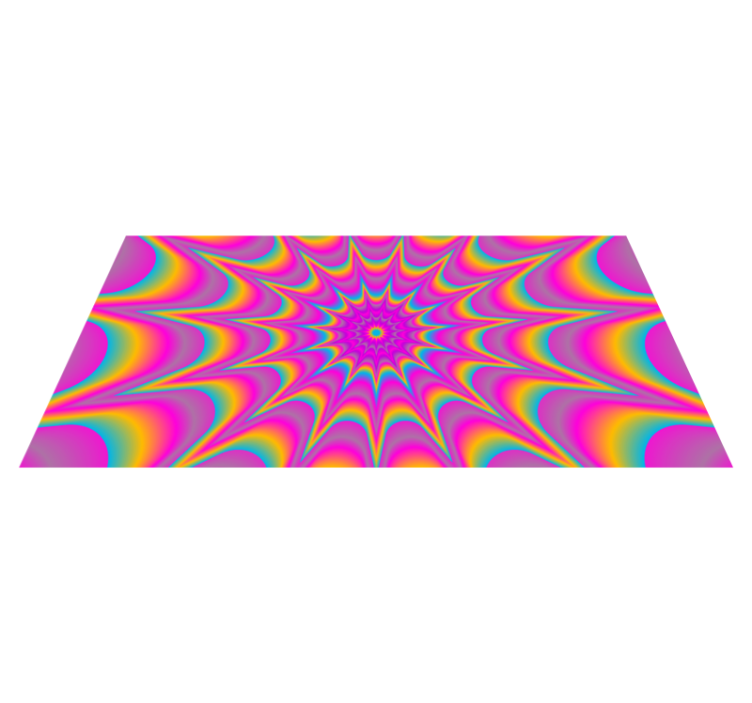 Colorful starburst bedroom vinyl rug - TenStickers