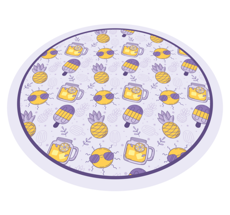 Tropical Summer Fun vinyl rug - TenStickers