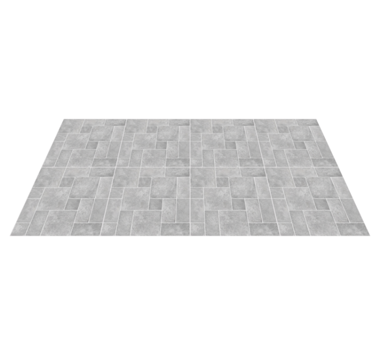 Gray Brick Pattern stone effect vinyl rug - TenStickers