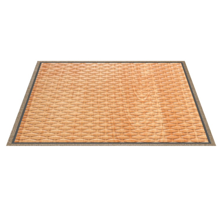 Woven Basket Weave hallway vinyl rug - TenStickers