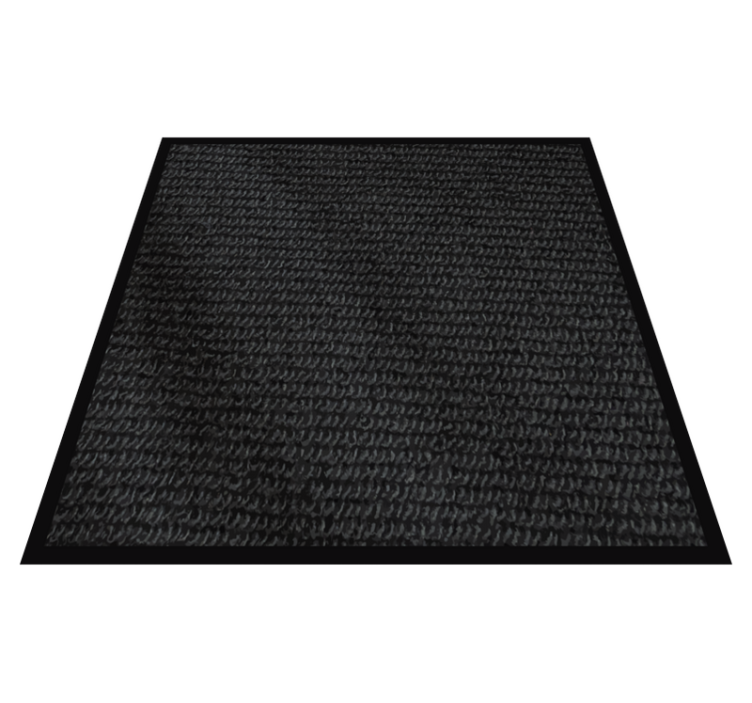 Textured Black Layer bathroom vinyl rug - TenStickers