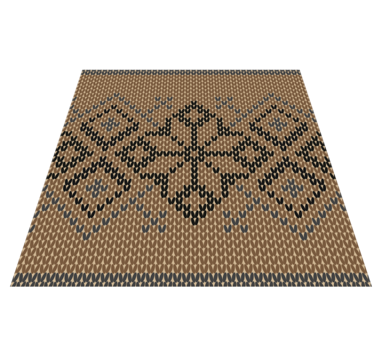 Classic Pattern geometric vinyl rug - TenStickers