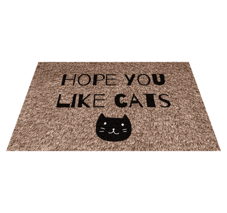 Hope you like cats custom vinyl rug - TenStickers