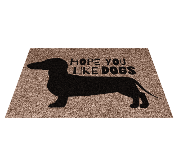 Hope You Like Dogs entrance hall tiles - TenStickers