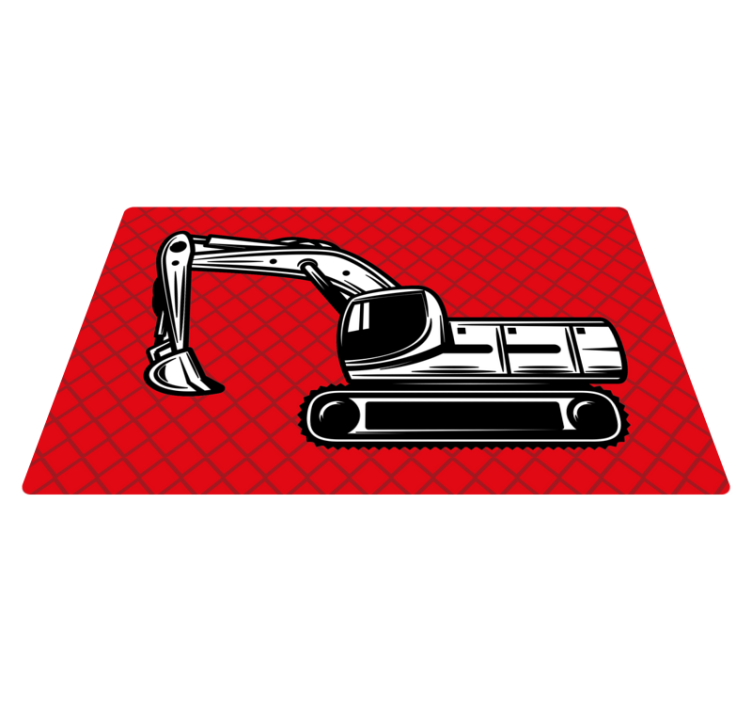 Vinyl rug excavator artwork - TenStickers