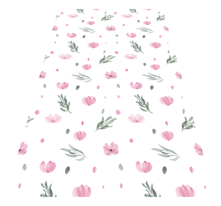 Charming Floral Prints flower vinyl rug - TenStickers