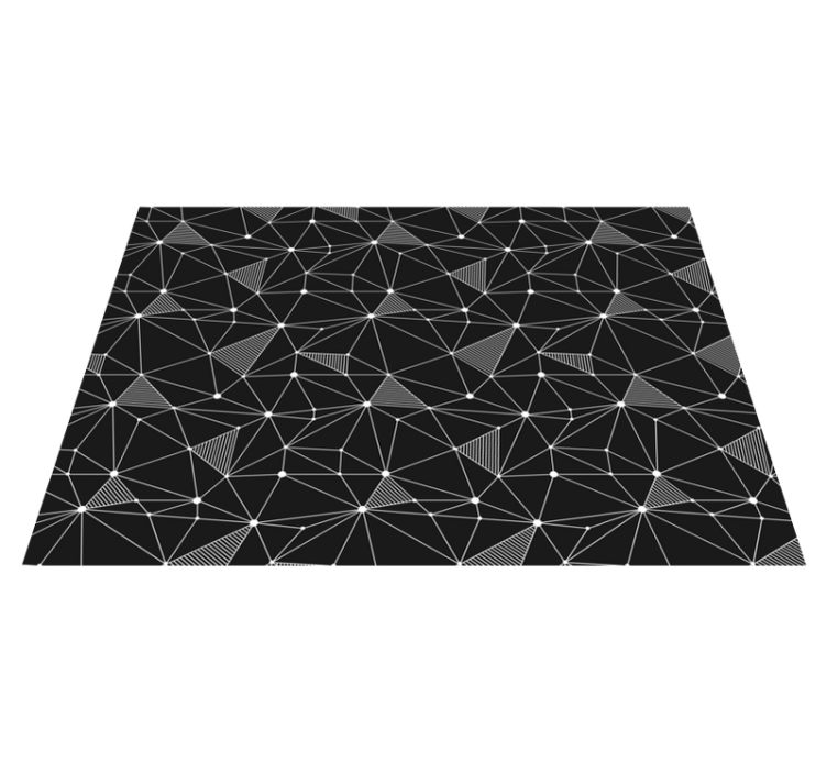 Geometric vinyl rug with striking patterns - TenStickers
