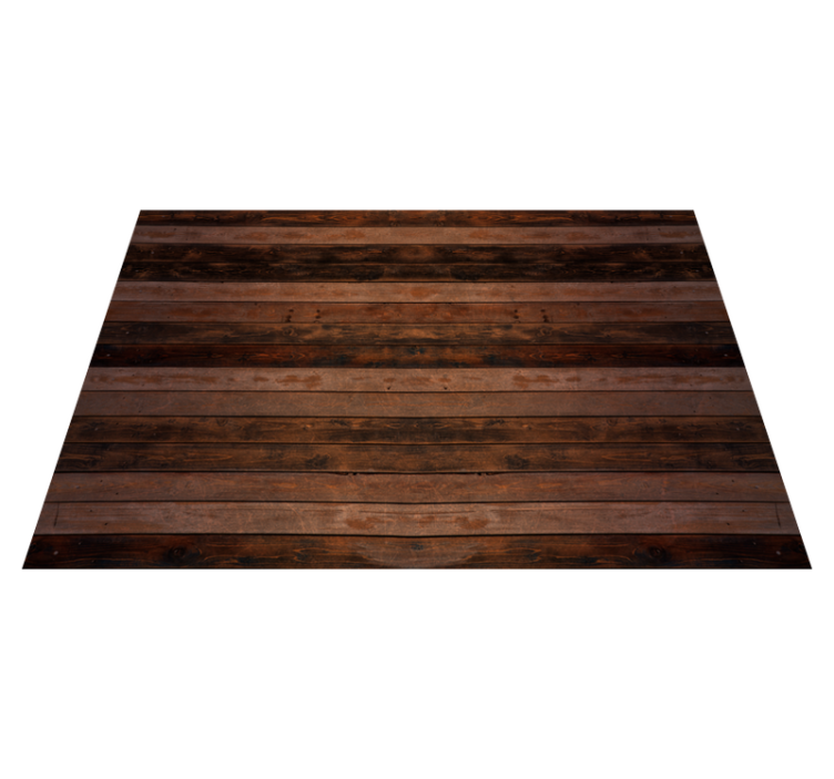 Realistic dark brown shade wood vinyl rug - TenStickers