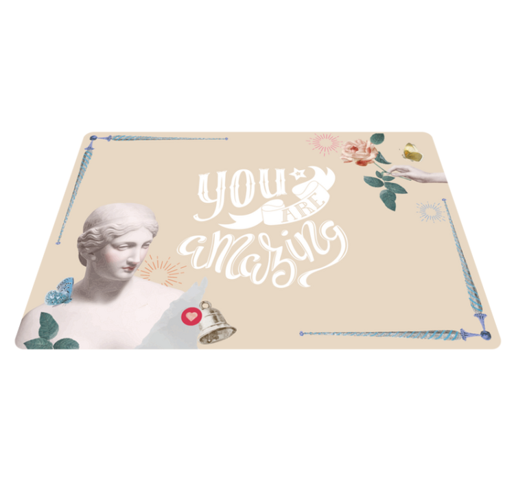 YOU ARE AMAZING custom vinyl rug - TenStickers