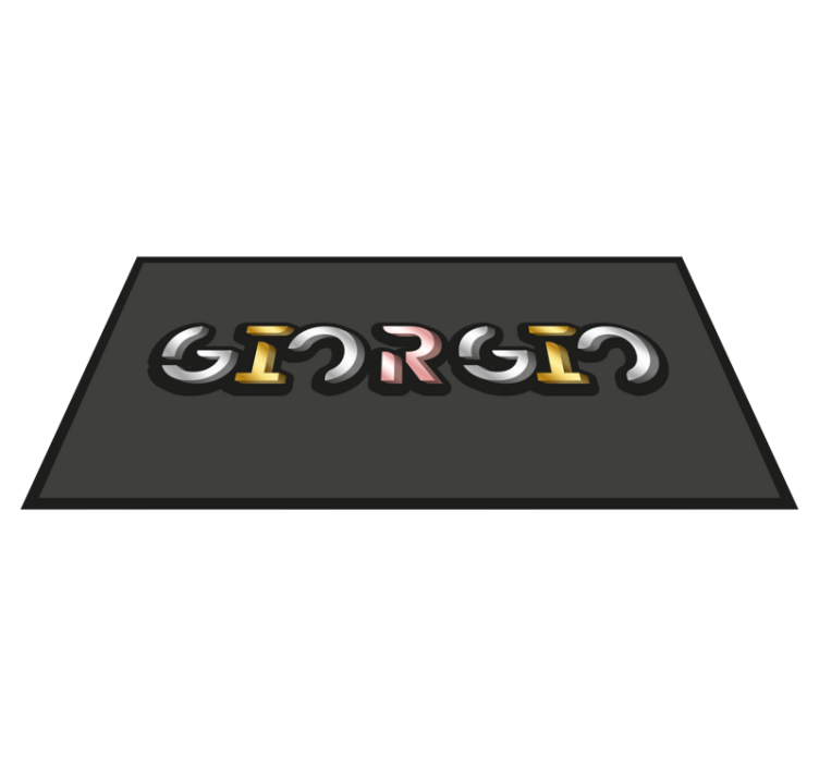 Custom vinyl rug personalized name design - TenStickers