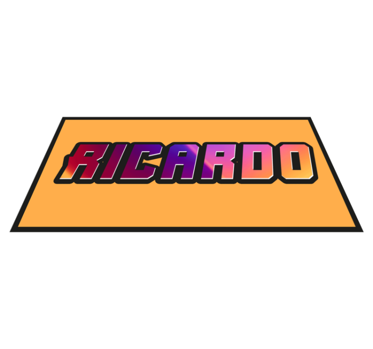 Custom textured name teenager vinyl rug - TenStickers