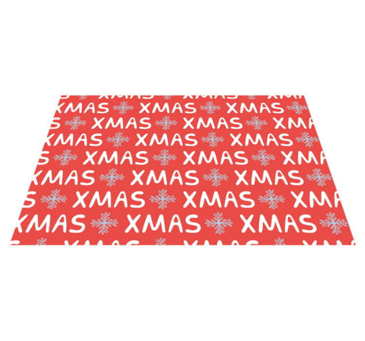 Festive XMAS Pattern christmas vinyl rug - TenStickers