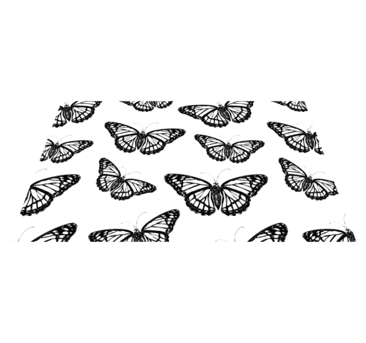 Butterfly Emblem teenager vinyl rug - TenStickers