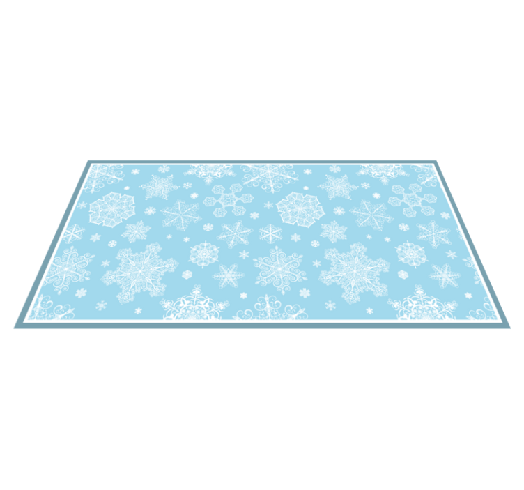 Frosty snowflake pattern halloween vinyl rug - TenStickers