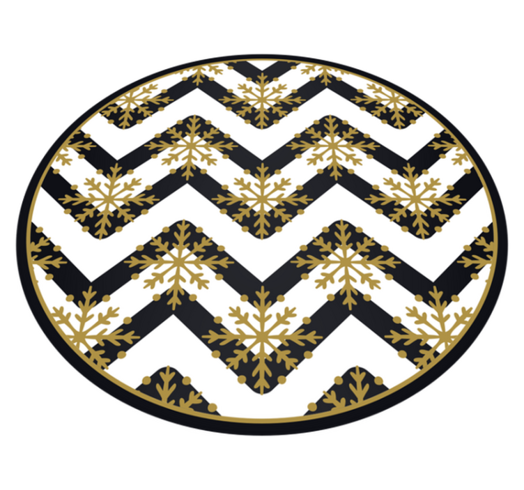 Chevron Snowflake Pattern christmas vinyl rug - TenStickers