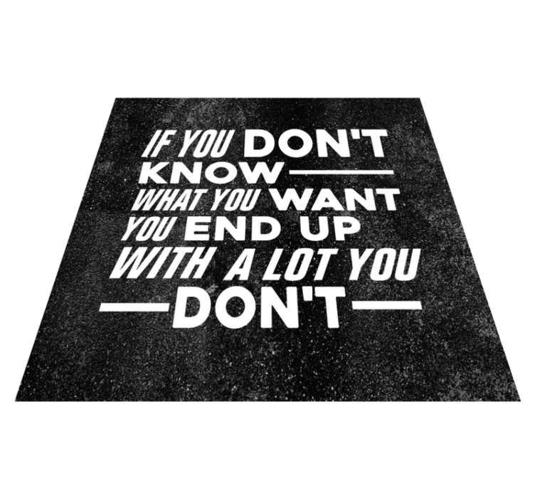 Fight Club motivational quote custom vinyl rug - TenStickers