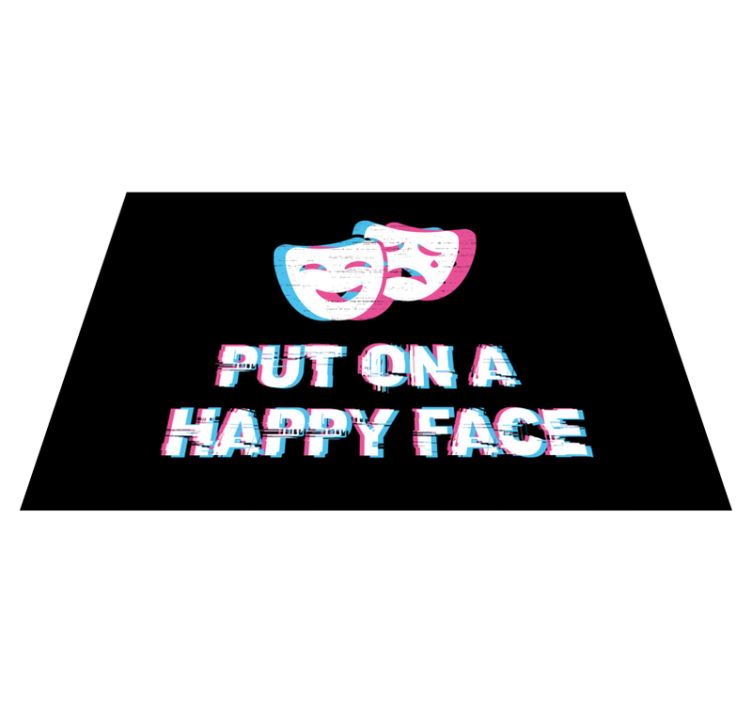 Put on a happy face original design modern rug - TenStickers