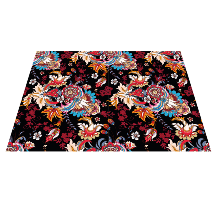 Botanical Inspiration mandala vinyl rug - TenStickers