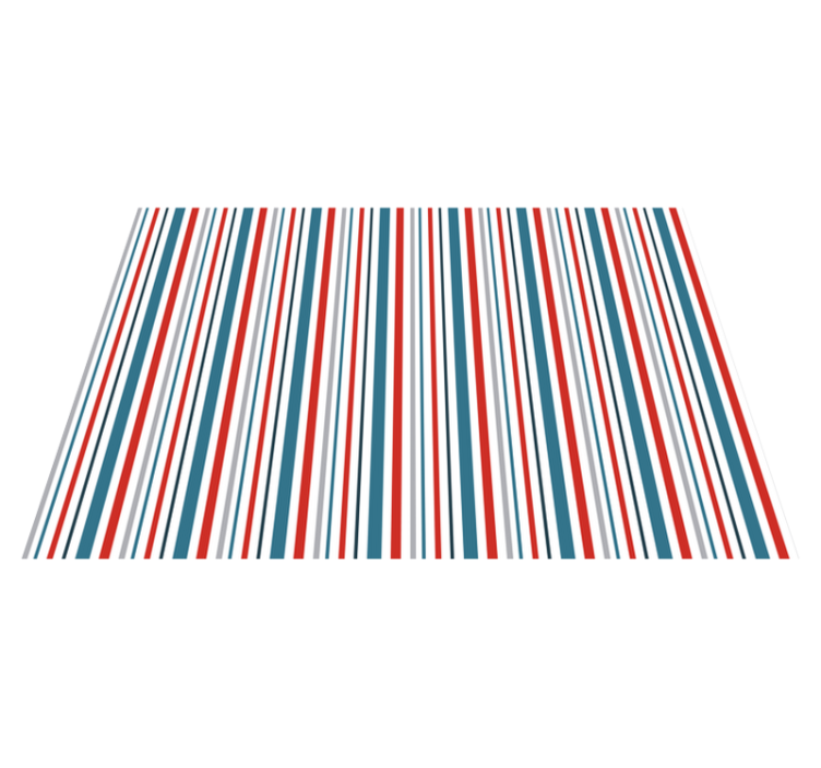 Stripes vinyl rug in lively striped design - TenStickers