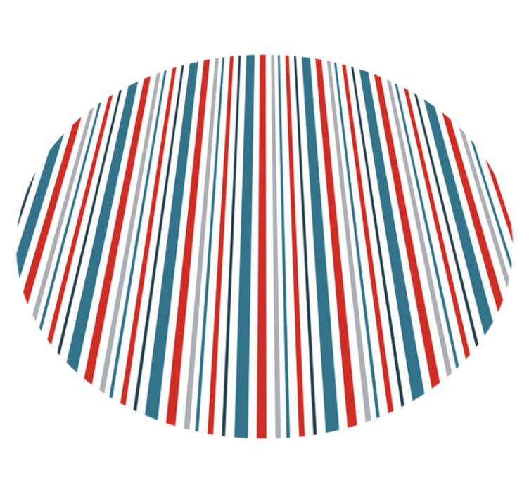 Blue and red stripes vinyl rug - TenStickers
