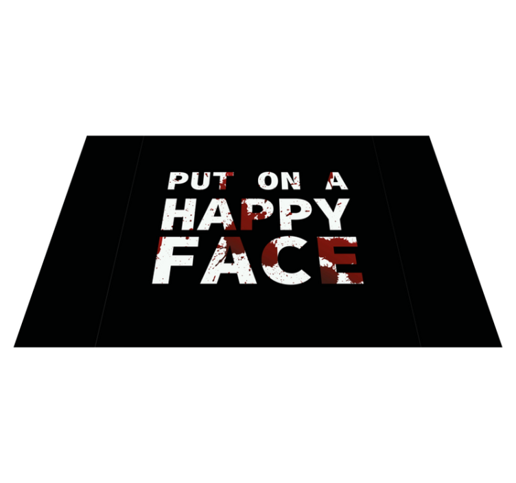 Put on face custom vinyl rug - TenStickers