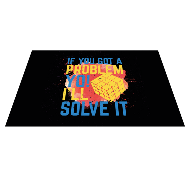 Problem Solving Message custom vinyl rug - TenStickers