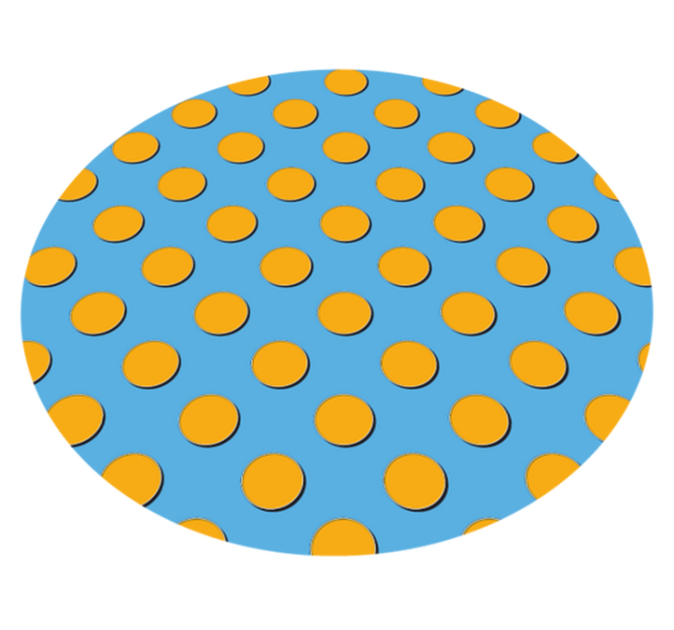 Retro dots pattern, abstract bedroom rug - TenStickers