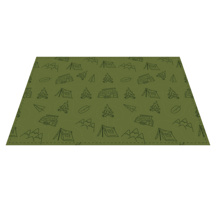 Camping Adventure Theme nature vinyl rug - TenStickers