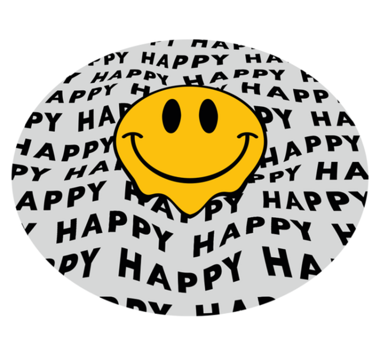 Happy Smile Graphic teenager vinyl rug - TenStickers