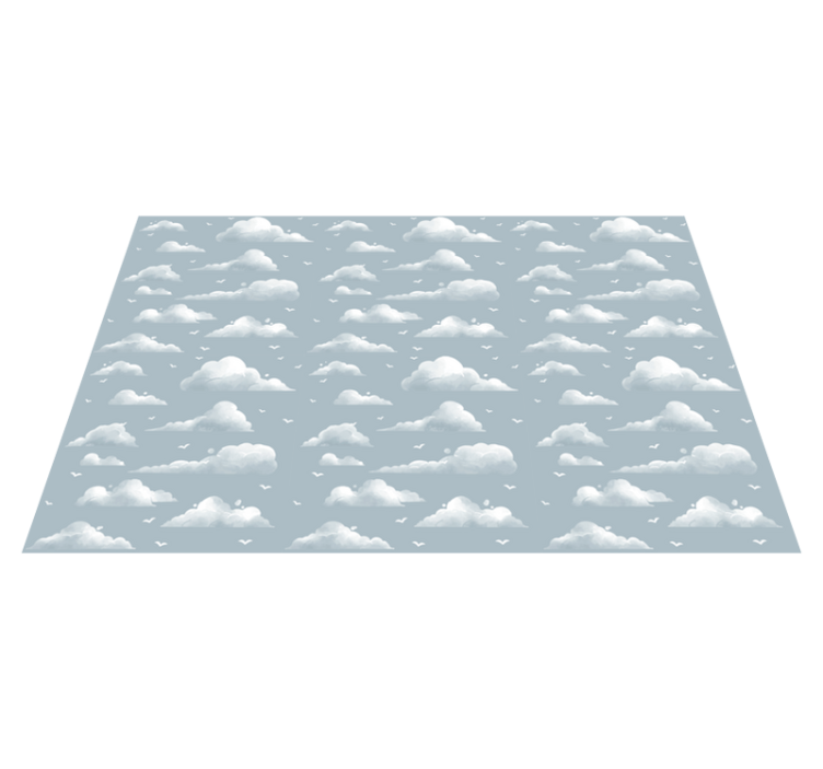 Cloudy Sky Pattern nursery vinyl rug - TenStickers