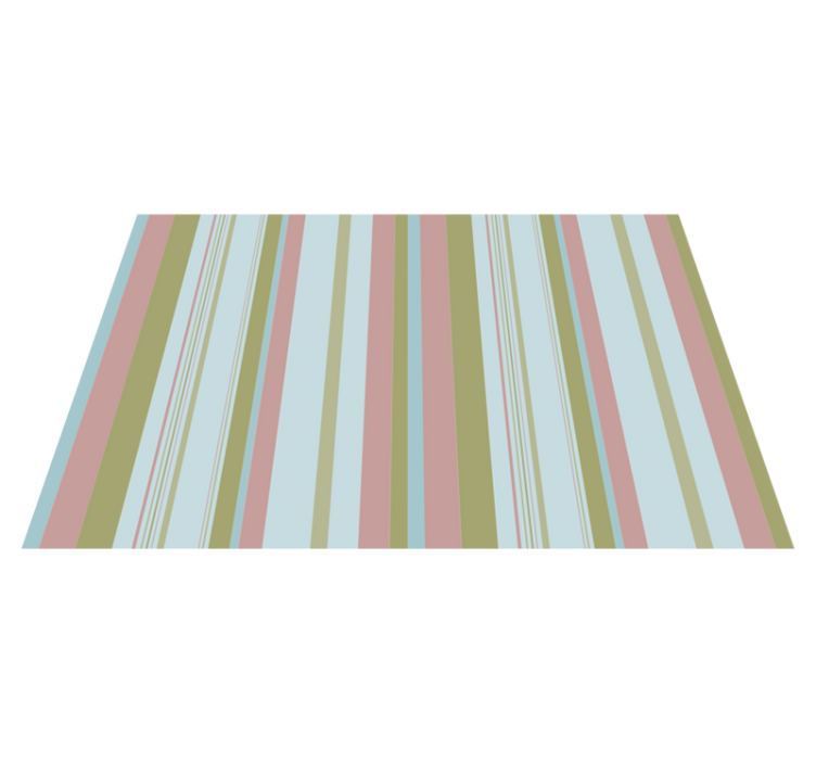 Colourful pastel pattern stripes vinyl rug - TenStickers