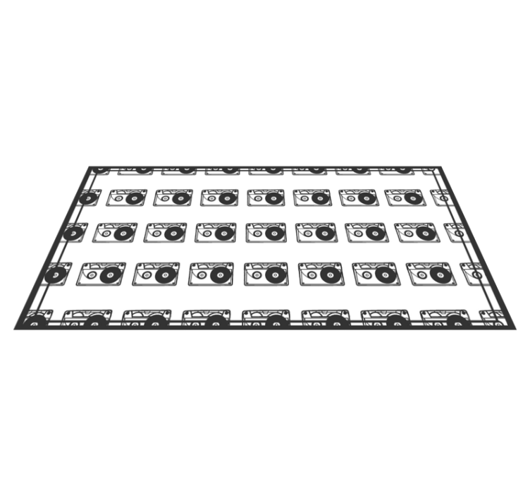Retro Audio Theme vinyl rug - TenStickers