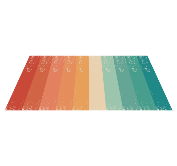 Retro striped rainbow vintage rug - TenStickers