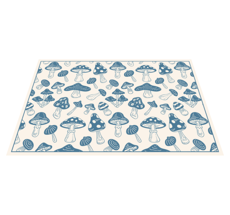 Fungi Patterned Chic nature vinyl rug - TenStickers