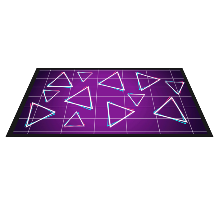 Vaporwave triangles vintage rug - TenStickers