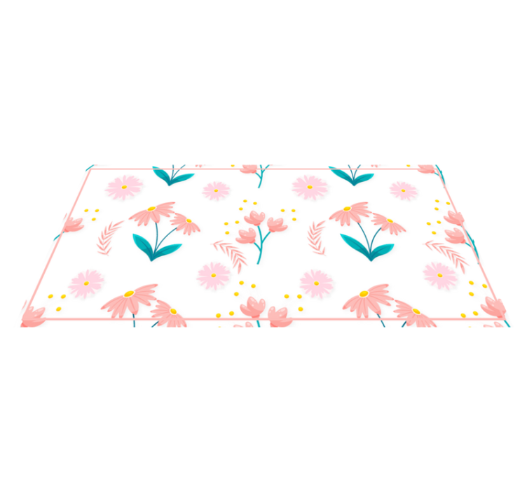 Floral Spring Bloom flower vinyl rug - TenStickers