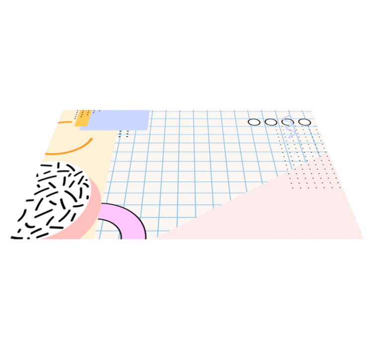 Modern abstract geometric vinyl rug - TenStickers