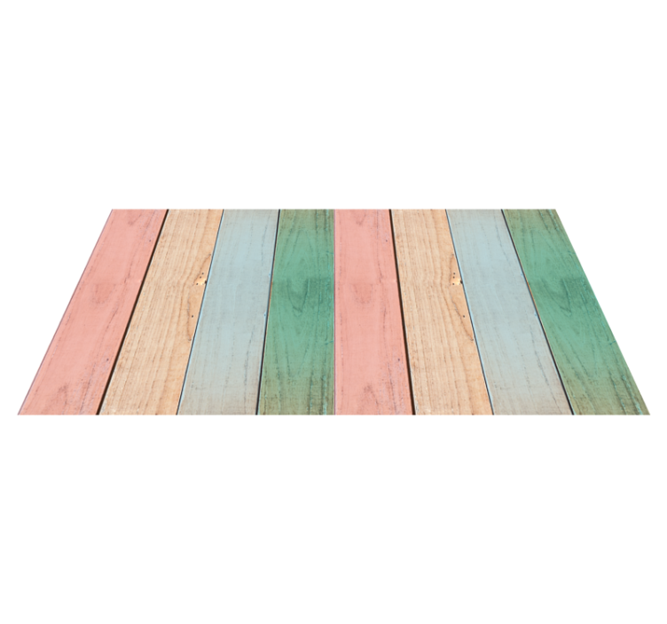 Pastel Plank Surface wood vinyl rug - TenStickers