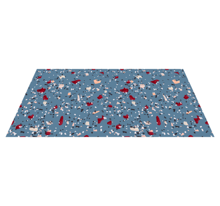 Textured vinyl rug with vibrant colorful patterns - TenStickers