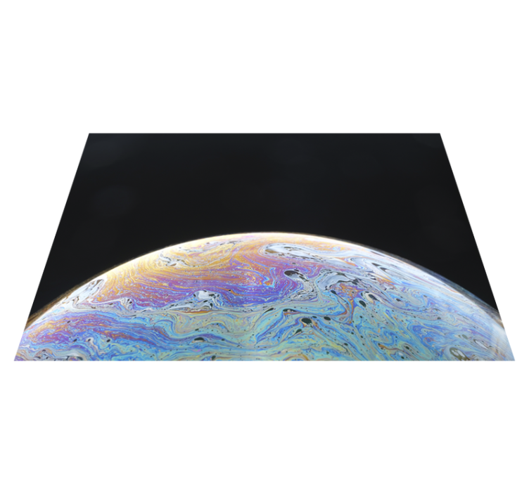 Cosmic colour sphere living room vinyl rug - TenStickers
